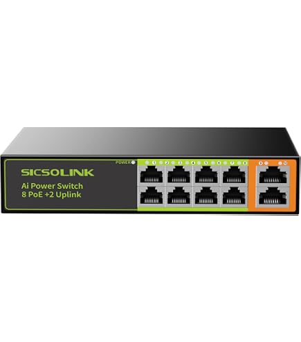 Amazon.com: hohtouying 8 Port Gigabit PoE Switch with 2 Gigabit